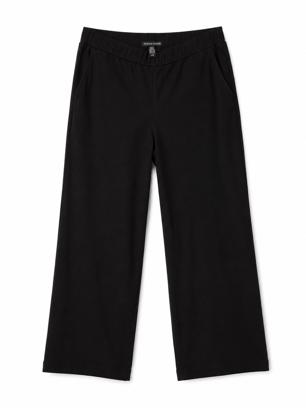 Eileen Fisher Black Pull-On Wide Leg Pants
